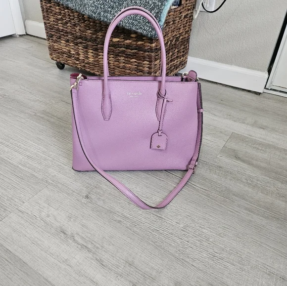EUC Kate Spade Eva Medium Top Satchel Pink Mauve - Picture 4 of 14